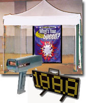 rent a speed pitching booth and radar gun